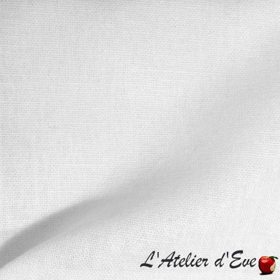 Fabric 100% linen large width "Linen canvas" Thevenon