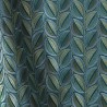Détails motif du tissu ameublement brodé Boheme bleu - Casal