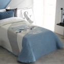 "Balvin" Couvre-lit bleu polycoton lavable Reig Marti C.03