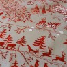 Bellevue crème - Tissu ameublement tapissier Noël/Montagne au mètre et à la pièce - Toile de coton Thevenon