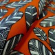 Grossiste Thevenon - Elis orange toile de coton fantaisie