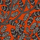 Rideau à oeillets Fabrication Fraçaise Elis orange coton Thevenon