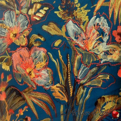 Floral embroidered fabric "Showtime" Thevenon