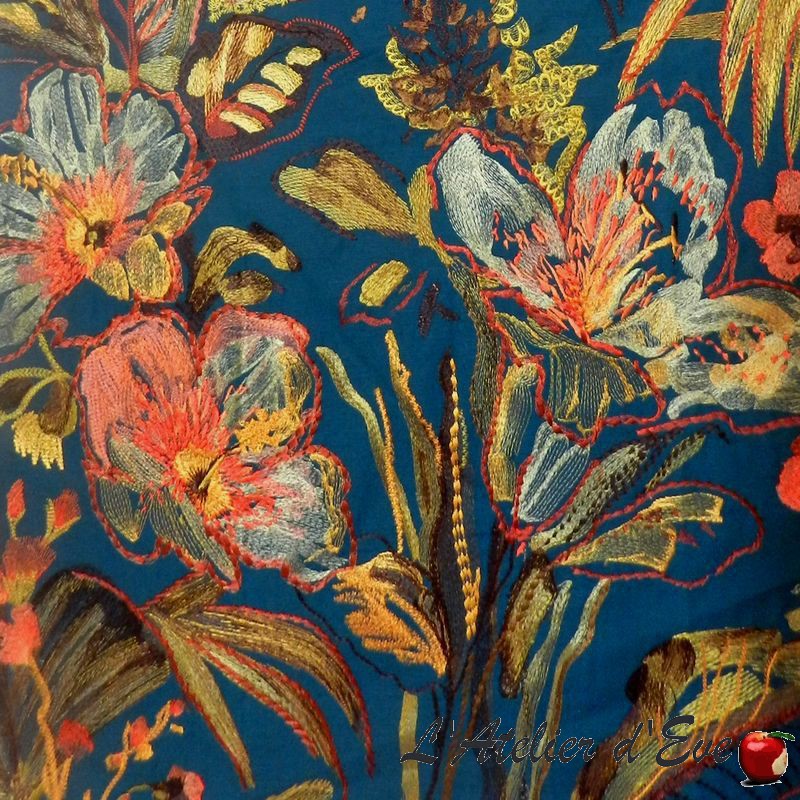 "Poetic Undersea" Cotton fabric with Thevenon furnishings