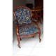 Fauteuil "Phoenix velours" bleu pétrole