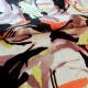 Visages multicolore- Tissu ameublement tapissier Art Deco au mètre Casal en mouvement