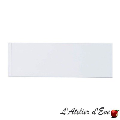 Cosmo White aluminium flat profile + Houlès end caps