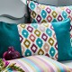 Détails coussins Made in France réalisés avec Cassia fig