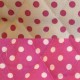 Piqué de coton fuschia/blanc Tissus matelassé réversible s