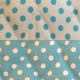 Piqué de coton turquoise/blanc Tissus matelassé réversible s