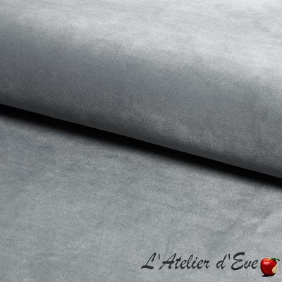 Softflock gris orage - Tissu occultant non feu en grande largeur pour ameublement, professionnels et collectivités - Bautex