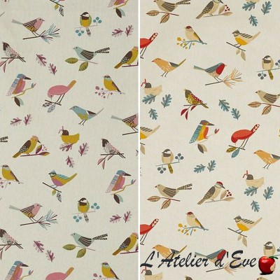Prestigious Textiles Jardin Oiseaux 100% coton rideau aveugle Craft FabricLin