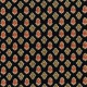 "Calisson noir-jaune" Tissu coton Valdrôme Fabrication française