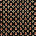 Coupon 100x150cm "Calisson black-yellow" Fabric Valdrôme Made in France