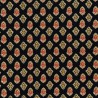 Calisson noir-jaune Tissu coton Valdrôme Fabrication française