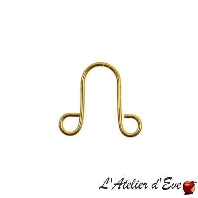 20 agrafes lyre laiton