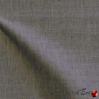 Oscuratex Softflock anthracite - Tissu ameublement ignifugé et occultant au mètre - Grossiste tissu pour ERP - Bautex