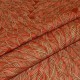 Chaman rouge fond terracotta - Tissu ameublement lin au mètre Thevenon