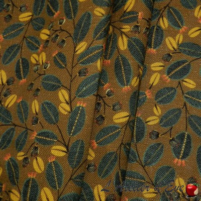 Floral linen fabric "Life Style" Thevenon