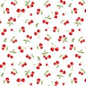 Coupon 1mx1m50 "Cerises" cotonnade imprimée