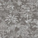Coupon 1m x 1m50 "Gazelle ton lin" cotonnade imprimée