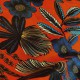 Orphée fond orange - Tissu velours ameublement et tapissier Thevenon