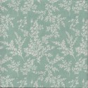 Coupon 1m x 1m50 "Brins lagon" cotonnade imprimée