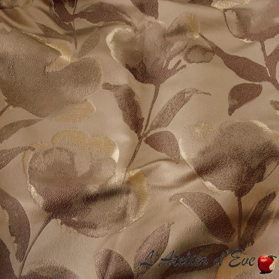 Coupon 1m x 1m40 "Lotus" tissu jacquard ameublement Prestigious