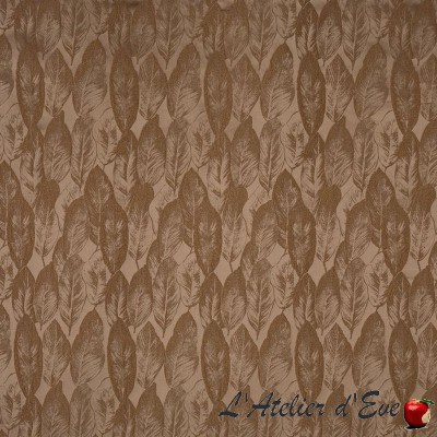 Coupon 1m x 1m40 "Bonsai" tissu jacquard ameublement Prestigious