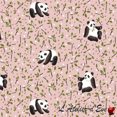 Coupon-tissu-coton-tao-rose-coton-enfant