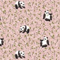 Coupon 1mx1m50 "Tao rose" cotonnade enfant imprimée