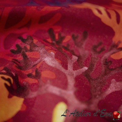 Linen fabric "The Corals" Thevenon