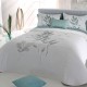 Sensey - Couvre-lit vert - Couvre-lit fleuri, réversible et lavable C.04 Reig Marti