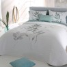 Sensey - Couvre-lit vert - Couvre-lit fleuri, réversible et lavable C.04 Reig Marti