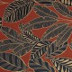 Yucatan marine fond tomette - Tissu ameublement tapissier, jacquard fleuri au mètre - Thevenon
