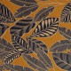 Yucatan marine fond ocre - Rideau jacquard Made in France Thevenon