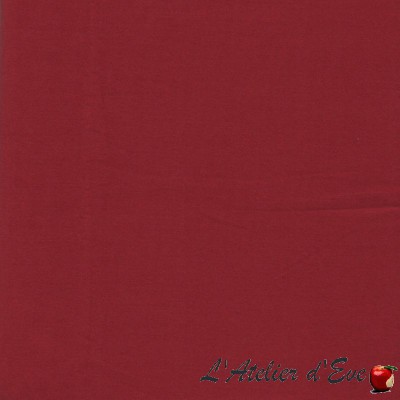 Coupon 1m x 1m50 burgundy poplin 100% mercerized cotton