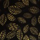 Sira noir - Rideau fleurs Made in France - Tissu jacquard Thevenon