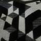 Grafika noir - Motif tissu ameublement velours Made in France - Rideau moderne décoration intérieure Thevenon