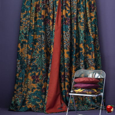 Cotton curtain "Kew Gardens Grand" Made in France Thevenon