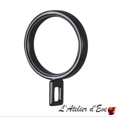 Anneaux ronds Noir Ø19 mm collection Costa tringlerie Houlès