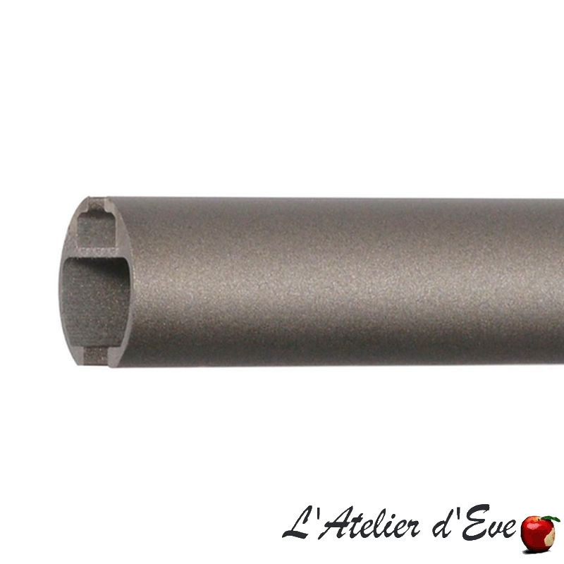 Tube Rail pour rideaux-Collection Bastide-Tringlerie Houlès-Gris fumé