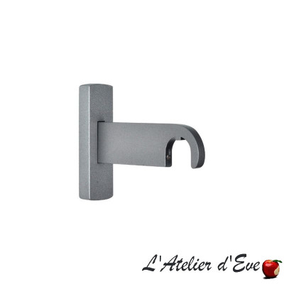 Supports mur gris Acier 80 mm pour rails Bastide