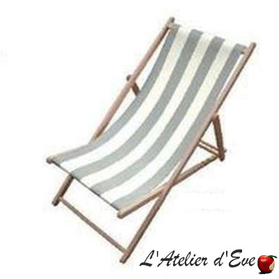 "Toile transat" coton larges rayures