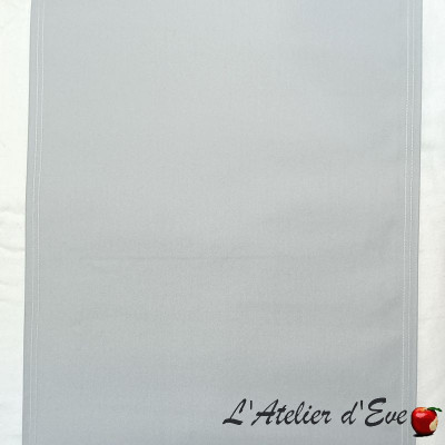 Coupon 280x43cm"Toile transat" coton Gris clair