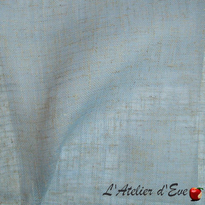Coupon 300 x 300cm  "Etamine" bleu voilage Thevenon