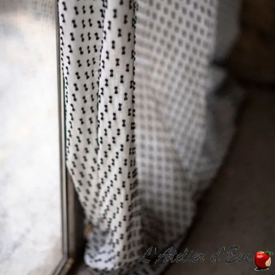 Polline nero | Rideau voilage brodé | Rideau Made in France | Voilage moderne Casal
