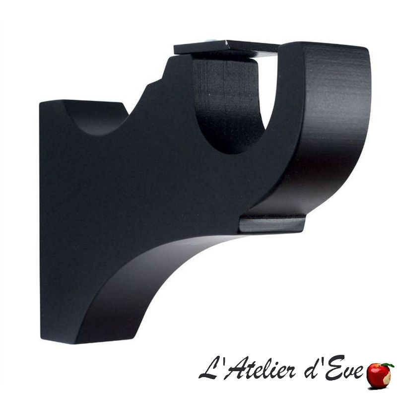Supports mur 110 mm Noir mat pour tringle Villa Houlès
