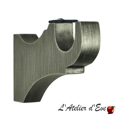 Supports mur 110 mm Gris perle pour tringle Villa Houlès