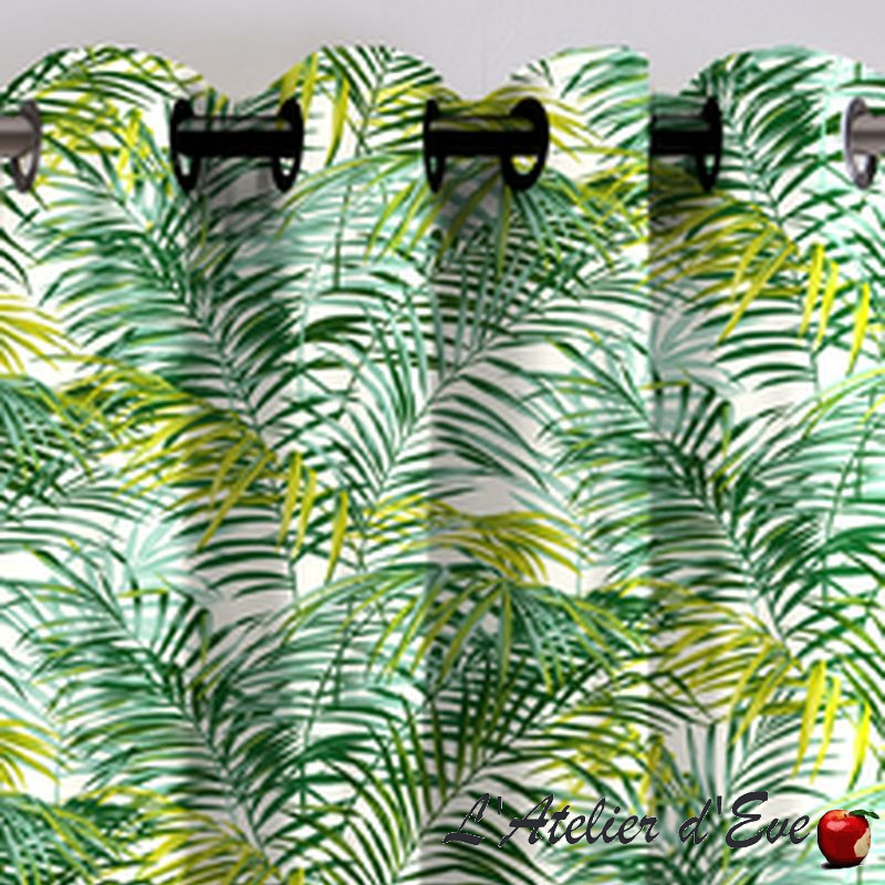 Une paire de rideaux coton "Palm Springs" Fabrication Française